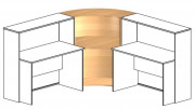 Угловой элемент промежуточный для столов глубиной 60см