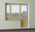 Окно двухстворчатое с балконной дверью, артикул 0000013